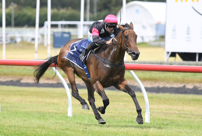Leica Lucy shows her class in the New Zealand Bloodstock Desert Gold Stakes at Trentham. - Photo: Peter Rubery (Race Images)