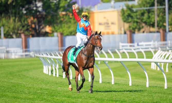 A victorious Zac Purton and Ka Ying Rising return after winning the Gr.1 The Everest (1200m).  - Photo: Hong Kong Jockey Club