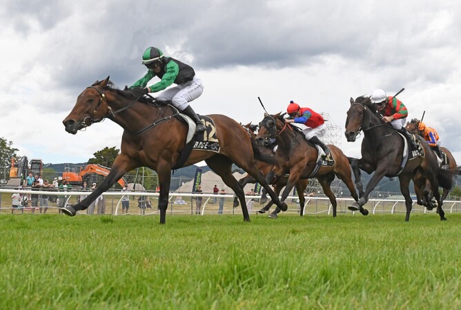 Marotiri Molly winning the Gr.2 Manawatu Challenge Stakes (1400m) at Trentham on Saturday.   - Photo: Peter Rubery, Race Images