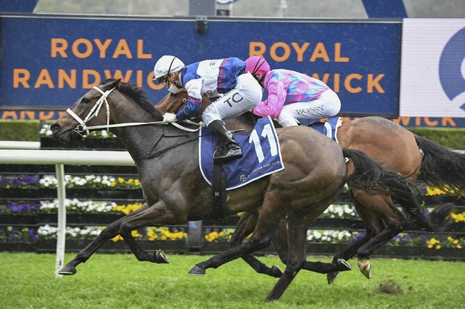 Atishu takes out the Gr.3 Bill Ritchie Handicap (1400m) at Royal Randwick Photo Credit: Bradleyphotos.com.au