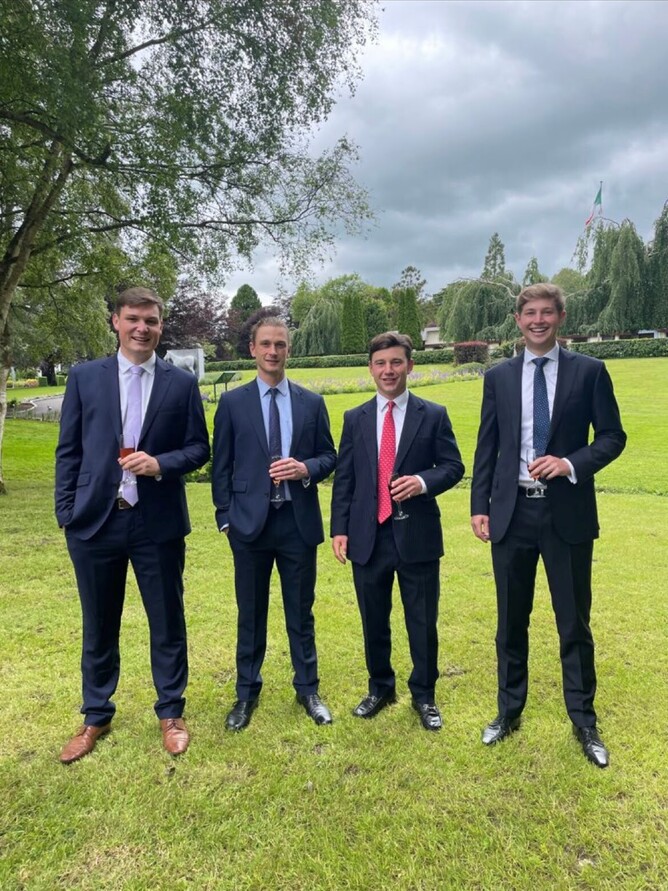 The cricket lads Ben Shore (ENG) George Prince (ENG) Lachie Pethica (AUS)