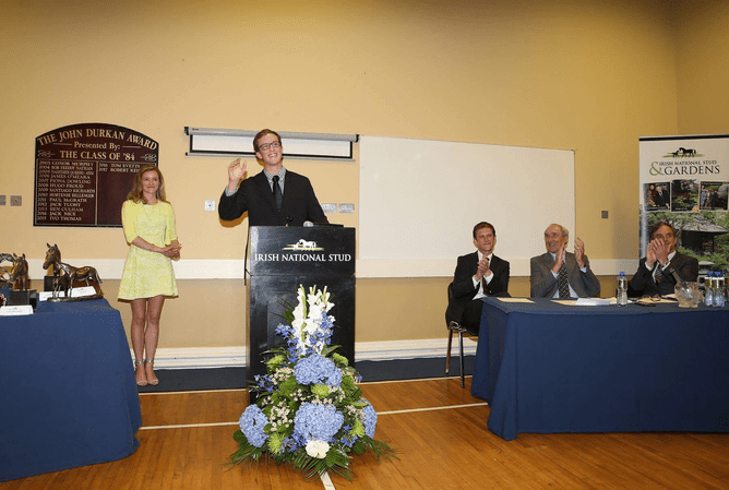 The picture says it all. Ian Wilson and Sophie Devin delivering their speeches.