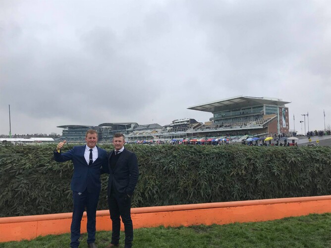 David in front of one of the famous Grand National fences