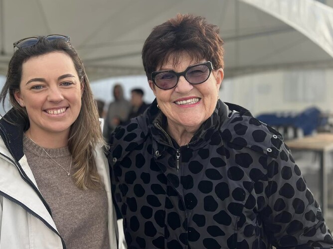 Pam Brindley (right) with trainer Sam Mynott - Photo: Eventstars