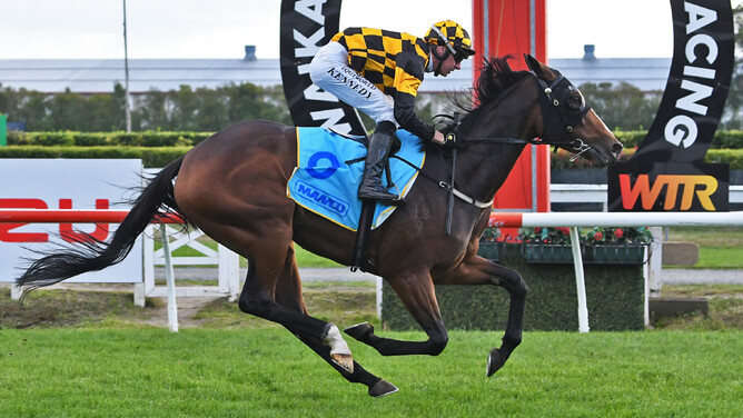 Snazzytavi dominates a competitive line-up to win the time-honoured Gr.3 Manco Easter Handicap (1600m) on Saturday at Te Rapa.   - Photo: Kenton Wright (Race Images)