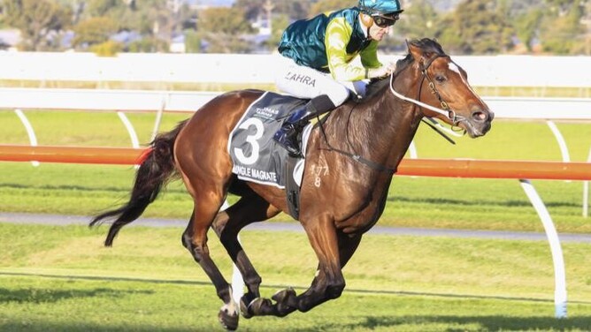 Mark Zahra guides Jungle Magnate to a decisive victory in the Gr.1 South Australian Derby (2500m)   - Photo: Atkins Photography