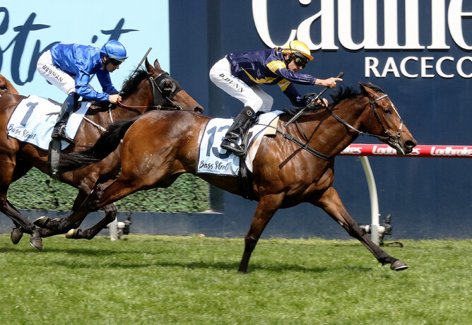 Tofane on her way to her Group Two win on Saturday - Darryl Sherer