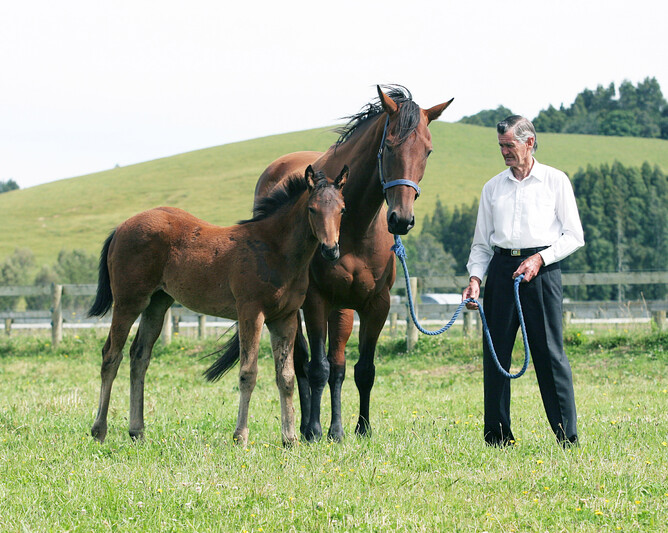 Trevor and his champion mare Sunline