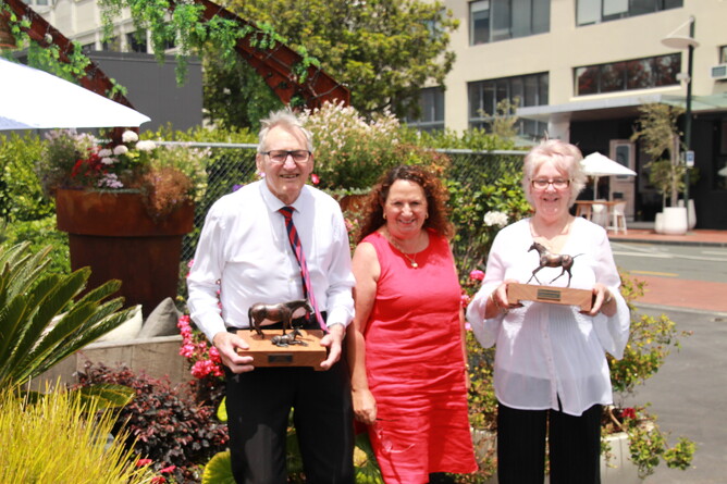L-R Don Goodwin, Michelle Saba and Christina Guy. Photo: NZTBA
