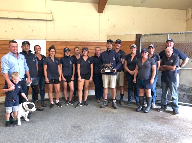 Jim Carroll Windsor Park winner of the Level 4 top Trainee of the Year award