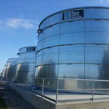 Fire water tank under construction 