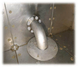 cleaned interior of liquid storage tank