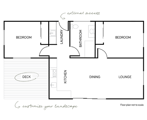 70sq transportable home plan: minimal size, maximum design. Relocatable tiny home NZ