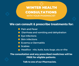 Winter Health Consultations with your Pharmacist