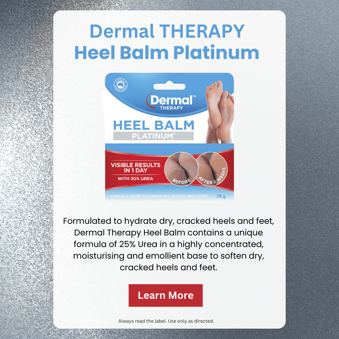 Say Goodbye to Cracked Heels with Dermal Therapy Heel Balm Platinum ...