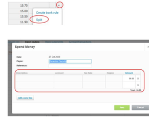 Xero Tip: Calculating % on Cash Coding Screen