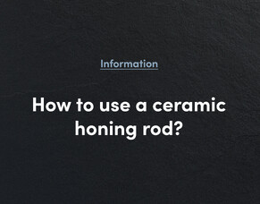 How to use a ceramic honing rod?