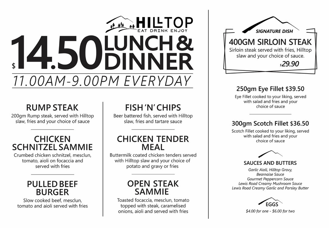 Menu Hilltop menu-hilltop