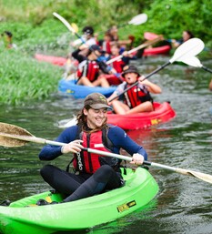 Kayak down the river at Totara Springs