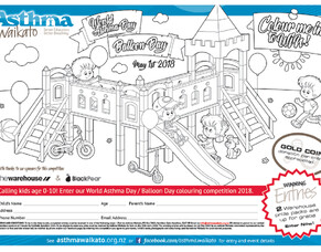Colouring Competition to celebrate World Asthma Day / Balloon Day May 1st 2018