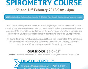 Spirometry Course - 15th and 16th Feb 2018