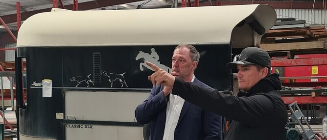 Pictured: BSP Advisor Phil Wicks with Thoroughbred Floats co-owner Mark Aarts