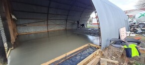 Round Barn Concreted