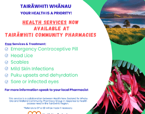 FREE Health services available NOW in our pharmacy