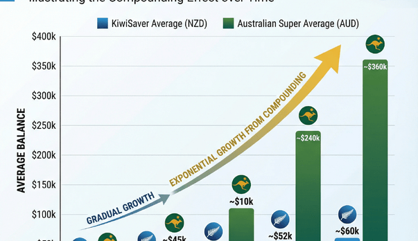 KiwiSaver vs Australian Superannuation: Two Systems, Two Philosophies, Two Very Different Outcomes