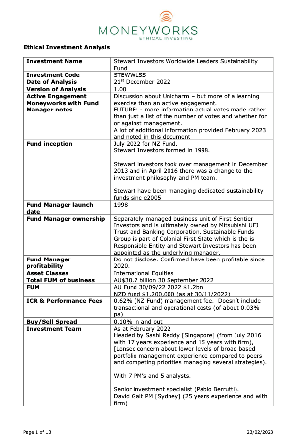 Desk Based Research Moneyworks NZ Ltd