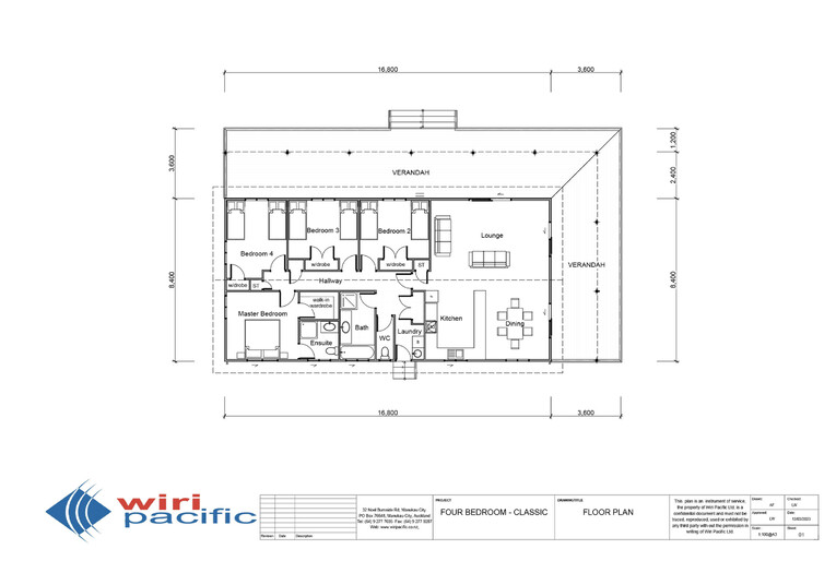 Wiri Pacific 4 bedroom house plan