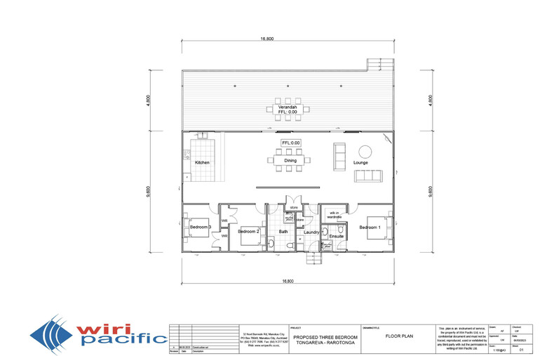 Wiri Pacific 3 bedroom house plan