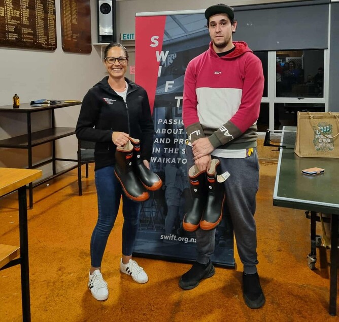 Photo: SWIFT’s Shannon Double and prizewinner R J Cook