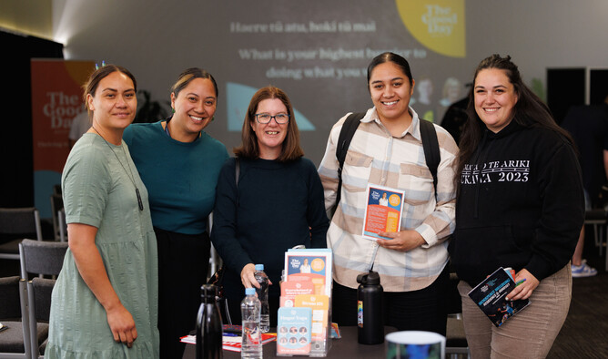 Staff from Raukawa Charitable Trust enjoying the Wellbeing Event.