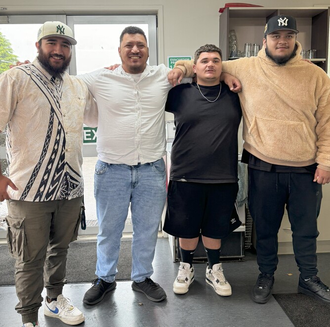 SWIFT Scholarship Recipients from SGS Engineering - L-R - Taramai Taramai, Smokey Vissers-Hafa, Tamatoa Petero, Kaiden Reid
