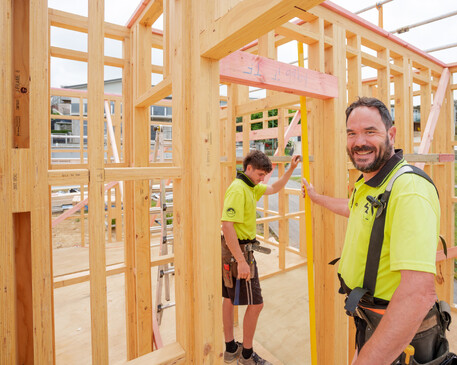 Image of the Whitechurch Construction team building. Waikato residential builders.