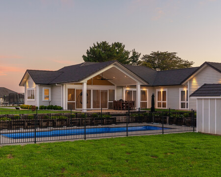 Exterior images of Aubrey Way new build by Whitechurch Construction, Waikato residential builders.