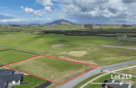 Image of Lot 213 at Amber Views, Collinson Street Subdivision, Pirongia. House & Land Packages available with Whitechurch Construction, quality Waikato builders.