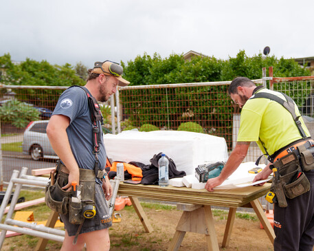 Image of the Whitechurch Construction team building. Waikato residential builders.