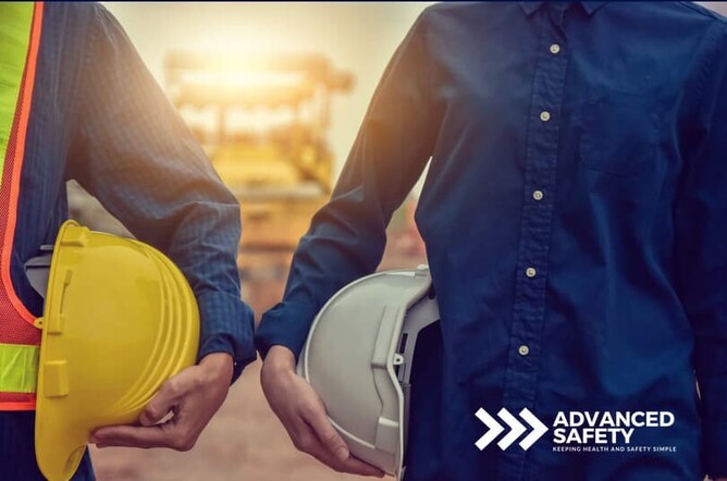 hard hats, construction, meeting, Advanced Safety