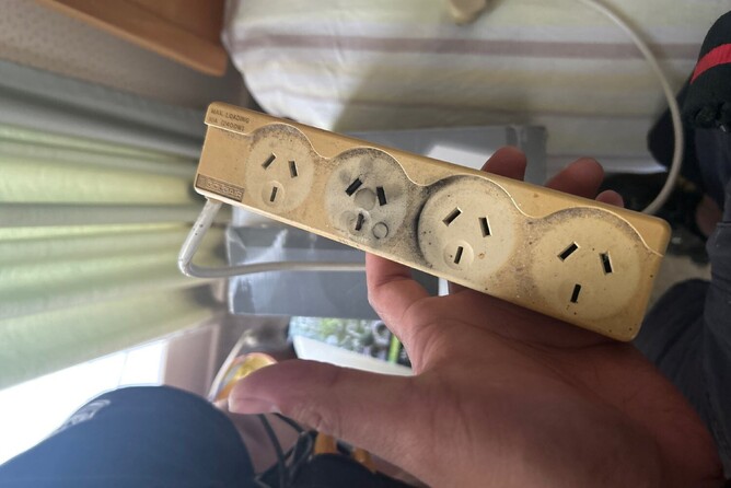 An actual example of a shorted out multi-box that our team came across while on a job.