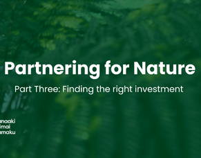 Partnering for nature: Finding the right investment
