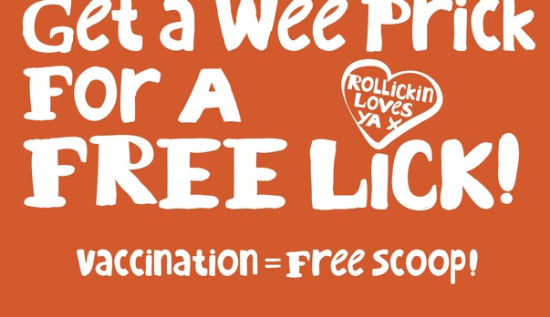 Vaccination = FREE SCOOPS