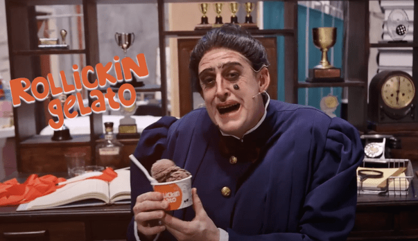 Miss Trunchbull whips up her favourite gelato at Rollickin!