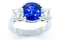 Sapphire diamond Platinum ring, engagement rings, Marc Bendall, Christchurch, NZ