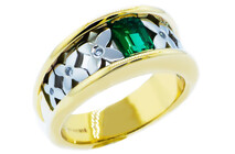 Emerald ring, gemstone rings Christchurch, Marc Bendall