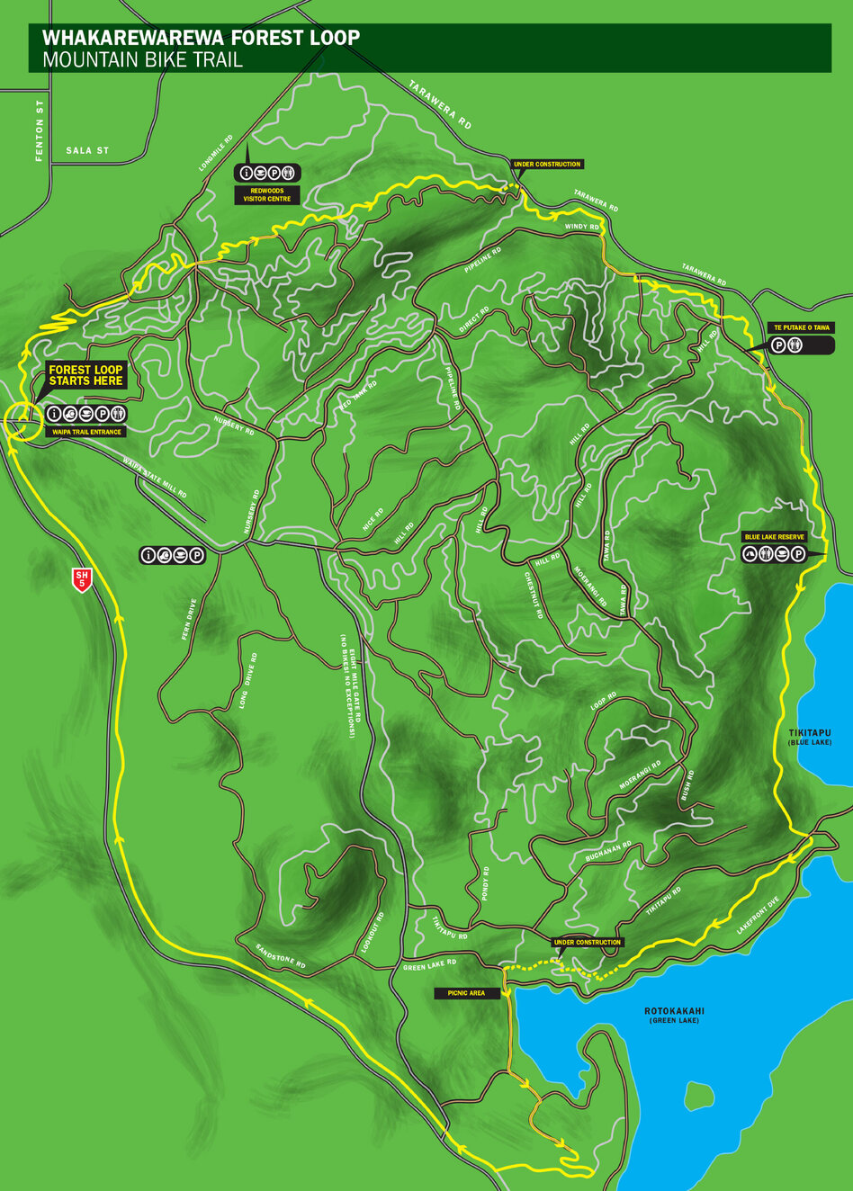 Trail Biking Maps Mountain Biking Valley Of The Five Lakes Trail